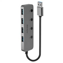 Lindy 4 Port USB 3.0 Hub with On/Off Switches | Quzo UK