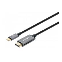 Manhattan Video Cable | Manhattan USBC to HDMI Cable, 4K@30Hz, 2m, Black, Equivalent to