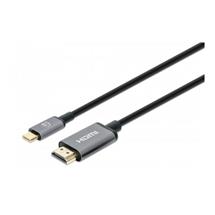 Black, Grey | Manhattan USBC to HDMI Cable, 4K@60Hz, 1m, Black, Equivalent to
