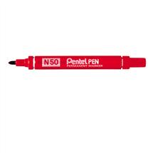 N 50 | Pentel N 50 permanent marker Bullet tip Red 12 pc(s)