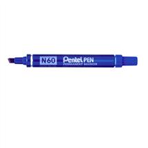 Pentel N 60 permanent marker Chisel tip Blue 12 pc(s)