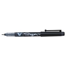 Pilot Fineliner & Felt Tip Pens | Pilot V Sign Liquid Ink Pen 2mm Tip 0.6mm Line Black (Pack 12)