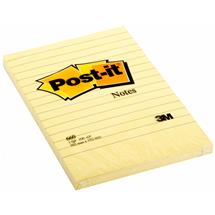 Note Paper | Post-It Notes, 4 in x 6 in, Canary Yellow, Lined, 12 Pads/Pack
