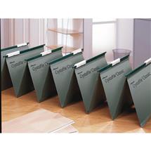 Rexel Crystalfile Linked Foolscap Suspension File 15mm Green (50).