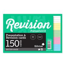 Silvine Revision and Presentation Cards Ruled 152x102mm Assorted
