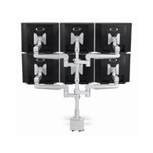 Six Screen with Desk Clamp - Silver | In Stock | Quzo UK
