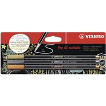 STABILO B-53046-10 felt pen Copper, Gold, Silver 3 pc(s)