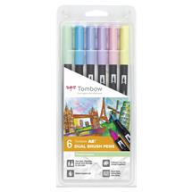 Tombow ABT-6P-2 felt pen Fine Blue, Mint, Pink, Purple, Yellow 6 pc(s)