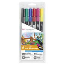 Top Brands | Tombow ABT Dual Brush Pen Set felt pen Multicolour 6 pc(s)