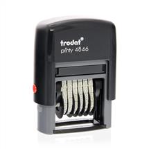 Trodat Printy 4846 Self Inking Number Stamp 27x4mm Black Ink - 89376