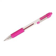 Zebra ZGrip Retractable Ballpoint Pen 1.0mm Tip Pink (Pack 12)