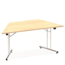 Impulse Meeting Tables | Dynamic Impulse 1600mm Folding Trapezium Table Maple Top I000720