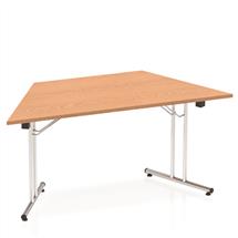 Dynamic Impulse 1600mm Folding Trapezium Table Oak Top I000799