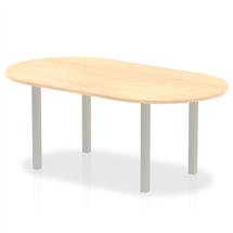 Impulse Boardroom Tables | Dynamic Impulse 1800mm Boardroom Table Maple Top Silver Post Leg