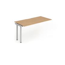 Evolve Bench Desking | Evolve Plus 1200mm Single Row Extension Kit Beech Top Silver Frame