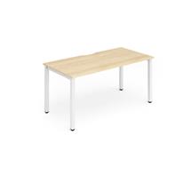 Evolve Bench Desking | Evolve Plus 1200mm Single Starter Desk Maple Top White Frame BE119