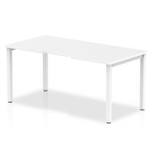 Evolve Plus 1600mm Single Starter Desk White Top White Frame BE106 DD