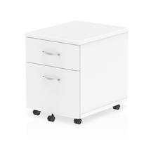 Impulse 2 Drawer Mobile Pedestal White I000184 | In Stock