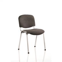 Iso | ISO Stacking Chair Charcoal Fabric Chrome Frame BR000069