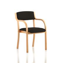 Madrid Visitor Chair Black With Arms BR000084 | In Stock