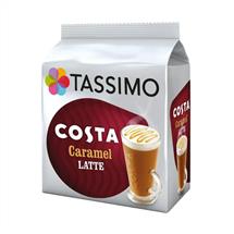Tassimo Hot Drinks | Tassimo Costa Caramel Latte Coffee Capsule (Pack 8) - 4031637