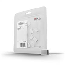 Lindy Port Blockers | Lindy USB Type C Port Blockers (Without Key)  Pack of 10, White.