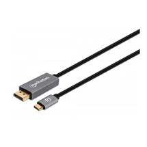 Manhattan Video Cable | Manhattan USBC to DisplayPort 1.4 Cable, 8K@60Hz, 2m, Male to Male,