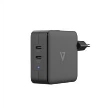 V7 Mobile Device Chargers | V7 ACUSBC65WGAN Universal Black AC Indoor | In Stock