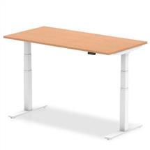 PC Desk | Dynamic Air Oak colour, White | In Stock | Quzo UK