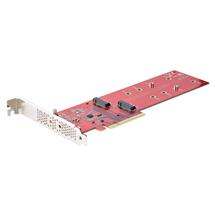 Other Interface/Add-On Cards | StarTech.com Dual M.2 PCIe SSD Adapter Card, PCIe x8 / x16 to Dual