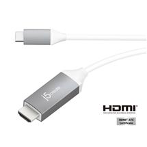 J5CREATE Hdmi Cables | j5create JCC153GN USBC™ to 4K HDMI™ Cable, Grey, 1.5 m, 1.5 m, HDMI