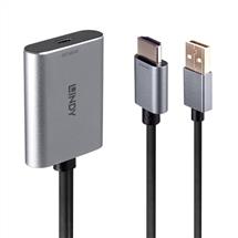 43347 | Lindy HDMI to USB Type C Converter with USB Power, Grey, Aluminium,