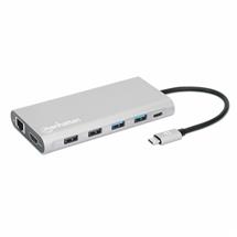 Manhattan USBC Dock/Hub with Card Reader and MST, Ports (x10):