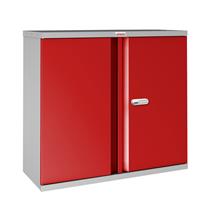 Phoenix | Phoenix SCL Series 2 Door 1 Shelf Steel Storage Cupboard Grey Body Red