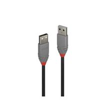 Usb Cable | Lindy 3m USB 2.0 Type A to A Cable, Anthra Line | In Stock