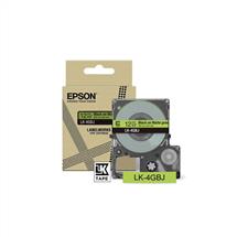 Label Printer Tape | Epson LK-4GBJ Black, Green | In Stock | Quzo UK
