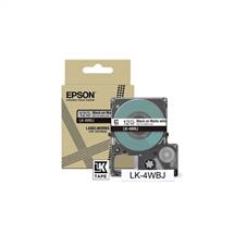 Printer Labels | Epson LK-4WBJ Black, White | Quzo UK