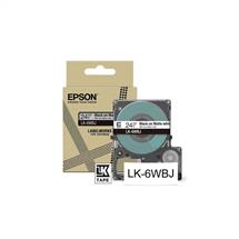 Epson Printer Labels | Epson LK-6WBJ Black, White | In Stock | Quzo UK