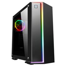 GameMax Starlight ARGB Gaming Case w/ Glass Window, ATX, Rainbow Strip