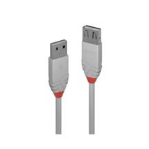 Lindy 5m USB 2.0 Type A Extension Cable, Anthra Line, Grey