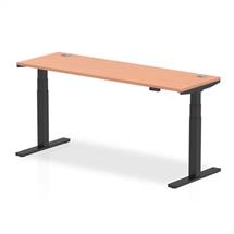 Computer Desks | Dynamic Air Slimline Black, Wood | In Stock | Quzo UK