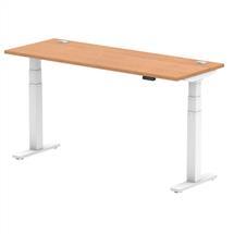 Computer Desks | Dynamic Air Slimline Oak colour, White | In Stock | Quzo UK