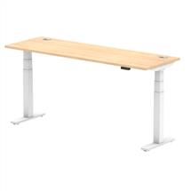 AIR Office Desks | Dynamic Air Slimline Maple colour, White | In Stock