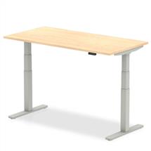 AIR Office Desks | Dynamic Air Maple colour, Silver | In Stock | Quzo UK