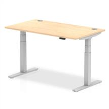 Computer Desks | Dynamic Air Maple colour, Silver | In Stock | Quzo UK