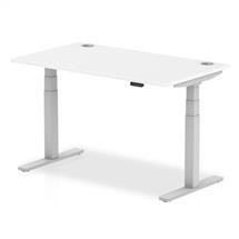 Computer Desks | Dynamic Air Silver, White | In Stock | Quzo UK