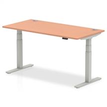 AIR Office Desks | Dynamic Air Silver, Wood | In Stock | Quzo UK