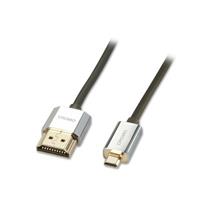 Lindy 2m CROMO Slim High Speed HDMI to Micro HDMI Cable with Ethernet