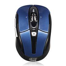 Black, Blue | Adesso iMouse S60L - 2.4 GHz Wireless Programmable Nano Mouse