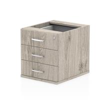 Dynamic I003220 office drawer unit Oak, Grey Melamine Faced Chipboard